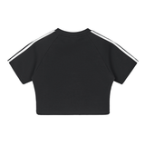 Women's Taped Cooling Performance Crop Top / Women's Active Cooling Crop Top / Performance Taped Crop Tee / Women's Sweat-Wicking Crop Top / Women's Lightweight Training Crop Top / Athletic Cooling Crop Top