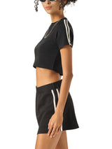 Women's Taped Cooling Performance Crop Top / Women's Active Cooling Crop Top / Performance Taped Crop Tee / Women's Sweat-Wicking Crop Top / Women's Lightweight Training Crop Top / Athletic Cooling Crop Top